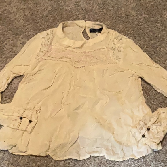 Blue Rain White Long Sleeve Top (Large) - Picture 2 of 4